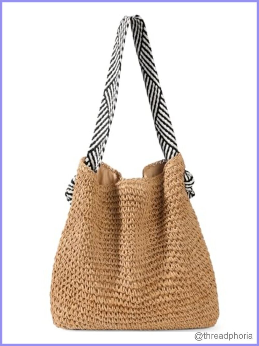 Straw Beach Tote Bag Women Summer Crossbody Shoulder Purse